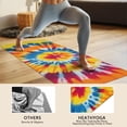 thumbnail image 4 of Colorful Rainbow Tie Dye Spiral Pattern Hot Yoga Mat Towel Non Slip for Hot Yoga - Quick-Drying Yoga Mat Cover with 4 Corner Pockets with Travel Bag - Hot Yoga Towel Non Slip 74"x26", 4 of 6