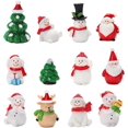 thumbnail image 1 of 12pcs Christmas Miniature Ornaments Kit Resin Snowmen Reindeer Santa Clause Xmas Tree for Crafts Snow Globes Fairy Garden Dollhouse Decoration, 1 of 5