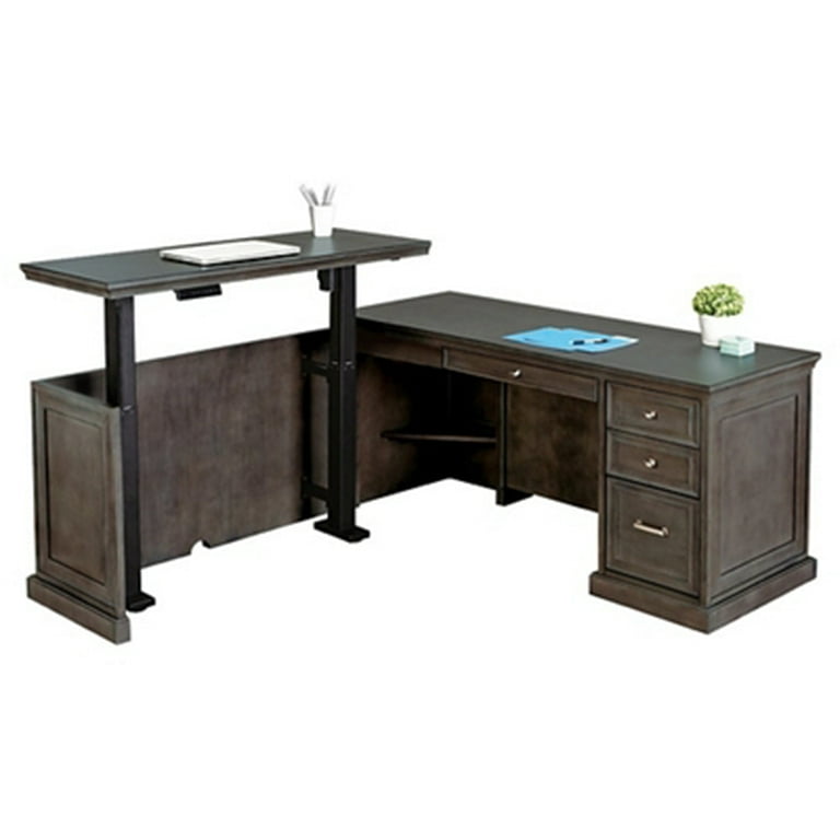 Statesman Lshaped Desk With Adjustable Height Left Return ecampus