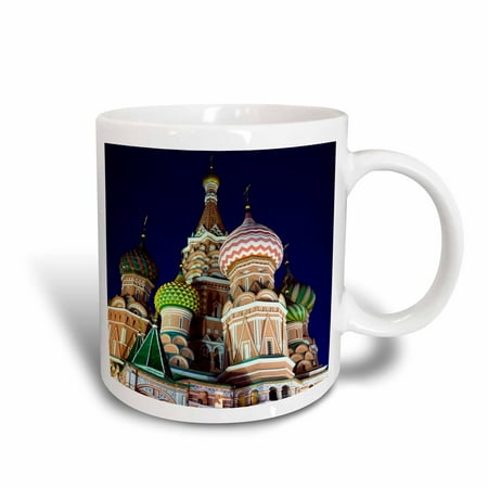 

3dRose Moscow Red Square Kremlin St Basils Cathedral - EU26 WBI0398 - Walter Bibikow - Ceramic Mug 11-ounce