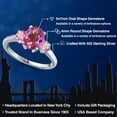 thumbnail image 2 of Gem Stone King 925 Sterling Silver Pink Mystic Topaz and Pink Lab Grown Diamond Engagement Ring for Women | 2.70 Cttw | Oval 9X7MM | Gemstone November Birthstone | Size 6, 2 of 6