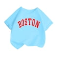 thumbnail image 1 of JAKANYQ T-Shirt Mode pour Filles Tout-Petits, Imprimé Mignon, Col Rond, Manches Courtes, T-Shirt d'Été Décontracté, Bleu 2-4 Ans, 1 of 4