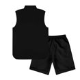 thumbnail image 4 of lkfuzj Men's Summer Spring Casual Sleeveless Suit Solid Collar Button Outfit Stylish Pocket Design, Versatile for Party Work Vacation | Fashionable Suit Set, 4 of 9