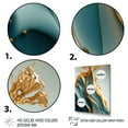 thumbnail image 3 of Designart Abstract Blue And Gold Leaves III Canvas Wall Art, 3 of 5