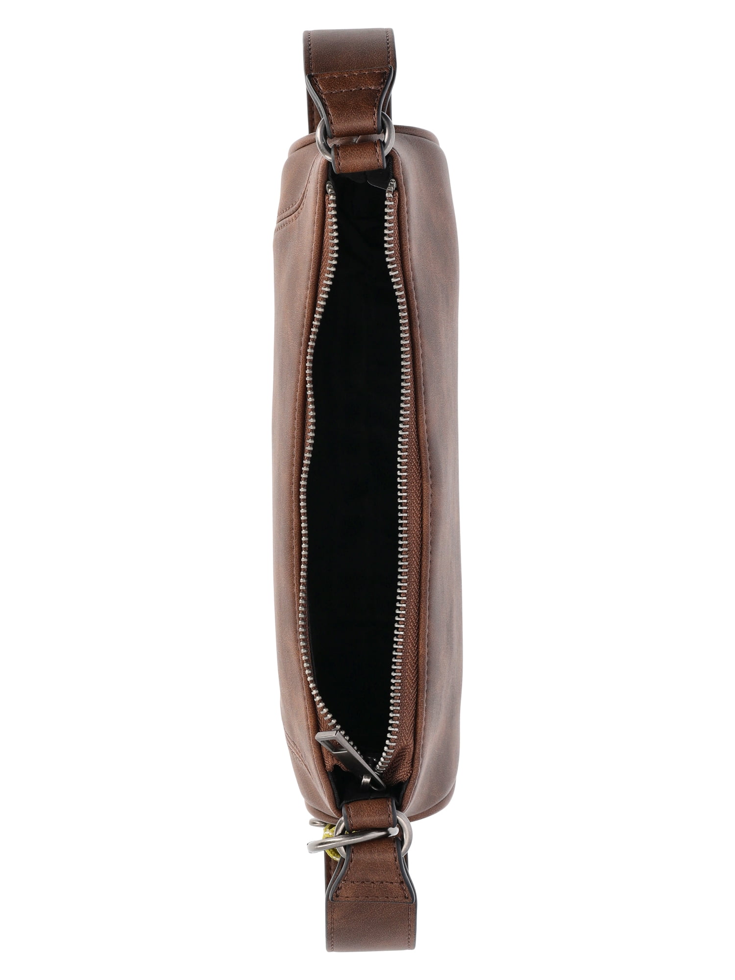 No Boundaries Women's Faux Leather Moto Shoulder Bag