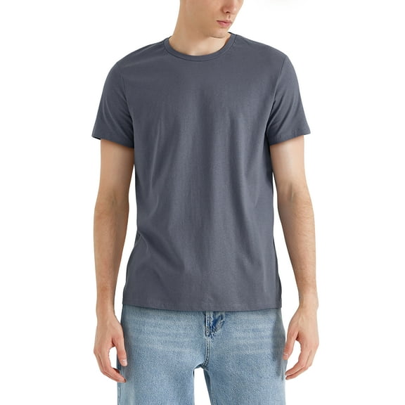 Ma Croix Mens Garment Dyed Organic Cotton Comfort Customizable Short Sleeve T Shirt