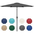 thumbnail image 1 of Simple Deluxe Parasol de Marché Extérieur de 9 Pi pour Table de Patio avec Inclinaison à Bouton et Manivelle, Grand Parasol de Soleil avec Poteau Robuste et Auvent Résistant à la Décoloration, Gris, 1 of 7