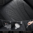 thumbnail image 6 of FLORICH Full Set Car Seat Covers, Premium Faux Leather Seat Protectors, Breathable Material Cushions Universal Fit for Most Cars, Black, 6 of 9