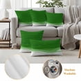 thumbnail image 5 of Ombre Green Waves Outdoor Pillow Covers 18x18 Set of 2,Waterproof Patio Throw Pillowcase Protectors,Abstract Art Gradient Modern Square Decorative Pillow Shams Cushion Covers for Seat Bed Couch Sofa, 5 of 8