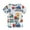 Multi-color, variant on Gyratedream Toddler Baby Boy Summer Clothes Cartoon Train Print T-shirt Round Neck Short Sleeve Cute Graphic Tees Kids Child Casual Tops for 2-7 Years