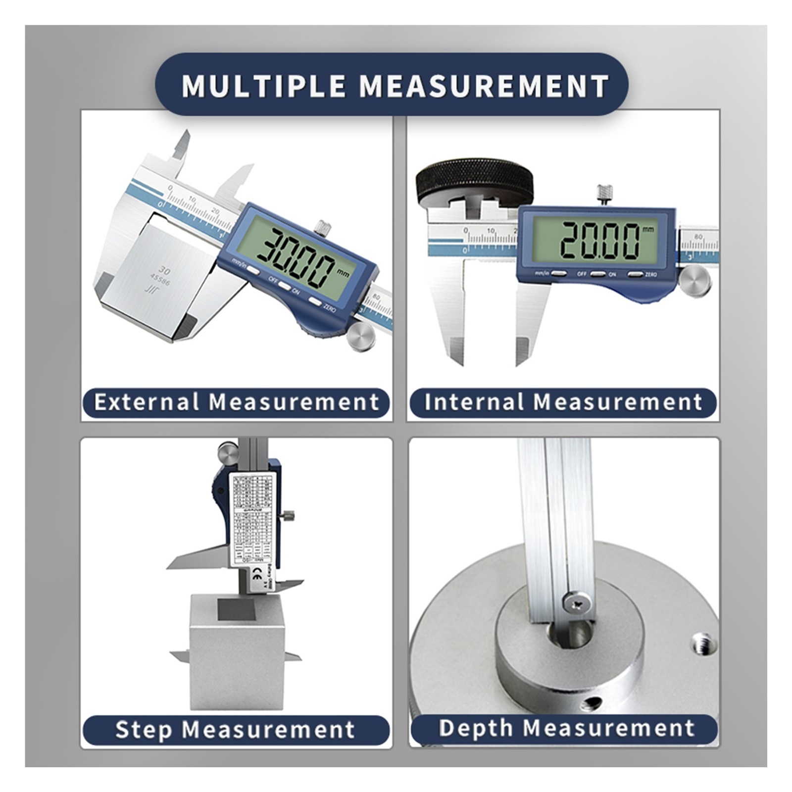 Digital Caliper IP 54 Waterproof 150 Mm 6 Inch Caliper Metal Vernier Caliper Measurement Tool