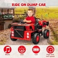 thumbnail image 4 of EastVita Ride on Dump Truck,12V Ride on Construction Vehicle with Remote Control,Electric Dump Bed,Shovel,Ride on Car Toy with Music Player, High and Four-Wheel Shock Absorption red, 4 of 7