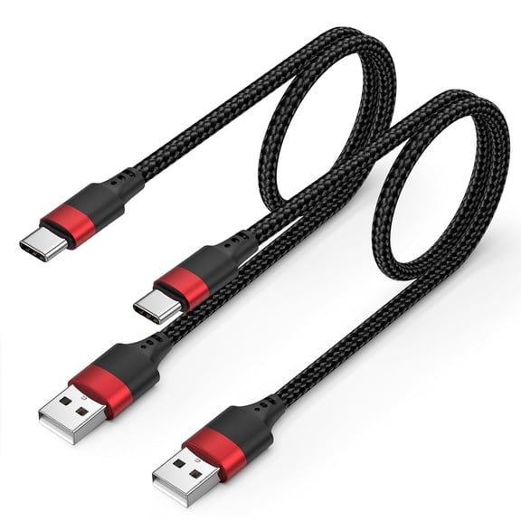 2 ft USB C Cable Pack, to 2ft, Braided Foot USBC Fast Charging Cord Compatible with iPhone 17 16 15 Pro Max, Samsung Galaxy S25 S24 S23, Google Pxiel 10 9