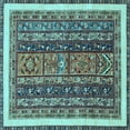 thumbnail image 1 of Ahgly Company Indoor Square Abstract Light Blue Modern Area Rugs, 3' Square, 1 of 4