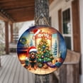 thumbnail image 3 of Merry Christmas Rottweiler Santa Hat Xmas Tree Winter Holiday Round Wood Sign Rottie Dog Lover Gifts Idea Hanging Wall Home Decor - 01013, 3 of 5
