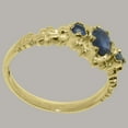 thumbnail image 4 of LBG British Made 9k Yellow Gold Natural Sapphire Womens Anniversary Ring - 33 size options - Size 7.75, 4 of 9