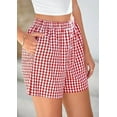 thumbnail image 5 of PRETTYGARDEN Womens Shorts Boxers 2025 Summer Gingham Pajama Lounge Sleep Y2K Plaid Pj Shorts Beach Bottoms, 5 of 7