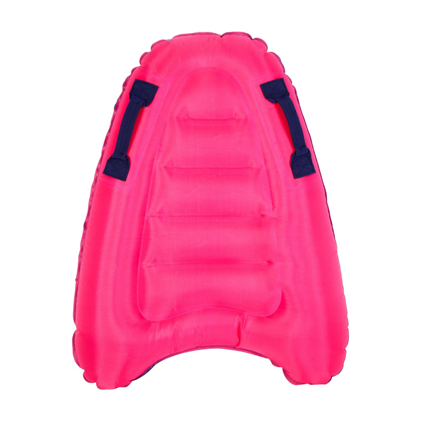 DimyFew Adults Kids Inflatable Surfboard with Handles Kids and Adults Surfing Body Board Pink