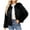 Black, variant on Lovskoo 2024 Womens Winter Coats Cropped Faux Fur Jacket Thick Warm Long Sleeve Open Front Cardigan Ladies Faux Furry Long Coat Jacket Solid Outerwear Beige