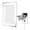 Chrome Plug In, variant on Jerdon Rectangular Wall Mount Makeup Mirror with 5X Magnification - Lighted Makeup Mirror with 6-foot Power Cord - Chrome Finish - Model JRT710CL