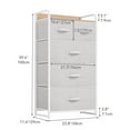 thumbnail image 5 of Uforic 5-Drawer Storage Tower,Fabric Dresser with Wooden Top and Steel Frame for Bedroom, Living Room, and Closet Organization, 5 of 5