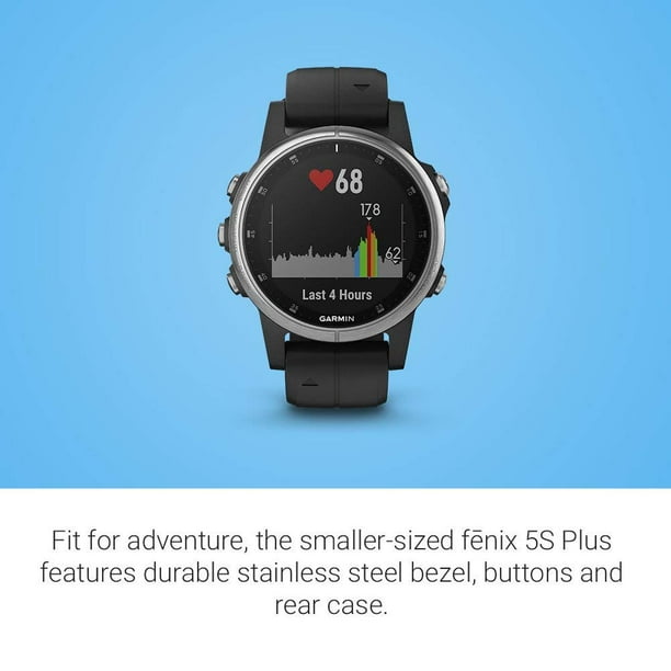 fenix 5s plus silver with black band