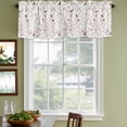 thumbnail image 4 of Flowers Birds Valances for Windows, Decorative Rod Pocket Window Valance Curtains, Farmhouse Botanical Floral Branches Plants Short Curtain Drapes for Kitchen/Living Room, 2 Panels, 42" W x 18" L, 4 of 8