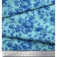 thumbnail image 2 of Soimoi Velvet Fabric Leaves & Floral Artistic Decor Fabric Printed Yard 58 Inch Wide, 2 of 3
