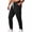 Black, variant on Rrxhxhs Cargo Pants for Men Solid Color Corduroy Drawstring Elastic Waist Loose Casual Joggers with Multi Pockets,L