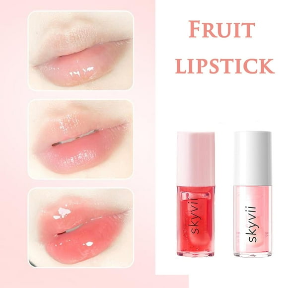 mtvxesu Lip Tints, Fruity Flavors Hydrating Lip Glow Oil, Lip Balm Lip Care Transparent Toot Lip Oil Tinted Lip Tint,LongLasting Moisturizing Lip Gloss Lighten Lipstick Long Lasting