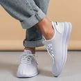 thumbnail image 2 of Mens Shoes,Fashion Sneakers Lightweight Breathable Mesh Walking Shoes Versatile Daily Wear Comfort Fit Design,Shoes for Men,White,7.5, 2 of 9