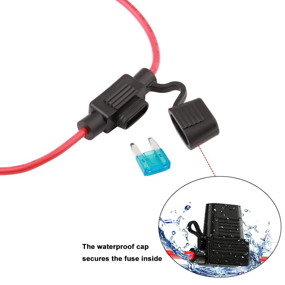 100 Pack 18 Gauge APM / ATM MINI Blade Inline Fuse Holder Car Truck Marine Boat
