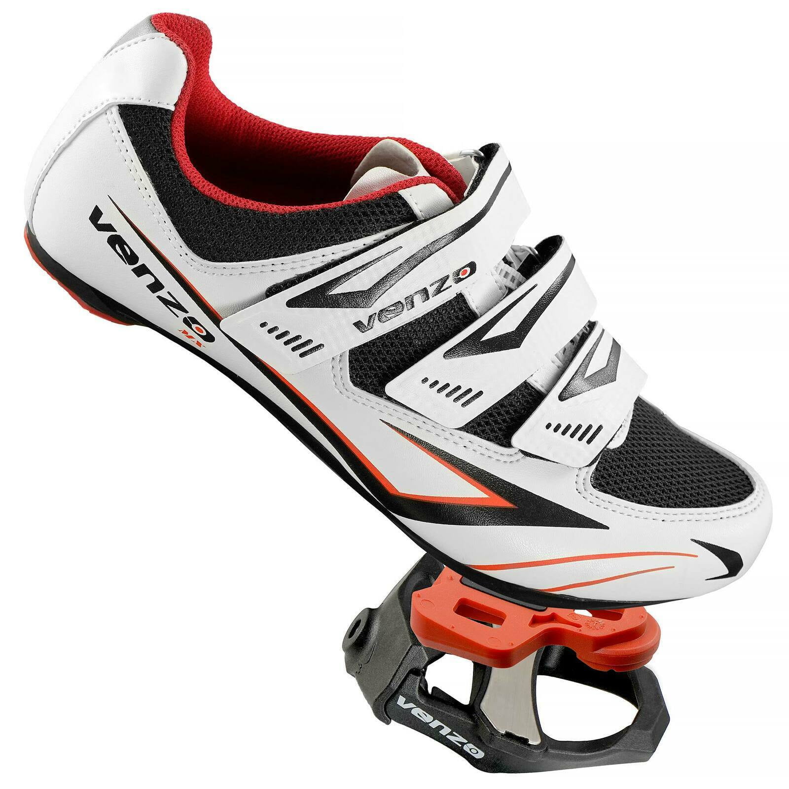 Venzo Road Bicycle Bike Shoes with Venzo Look Keo Complatable Pedals 40