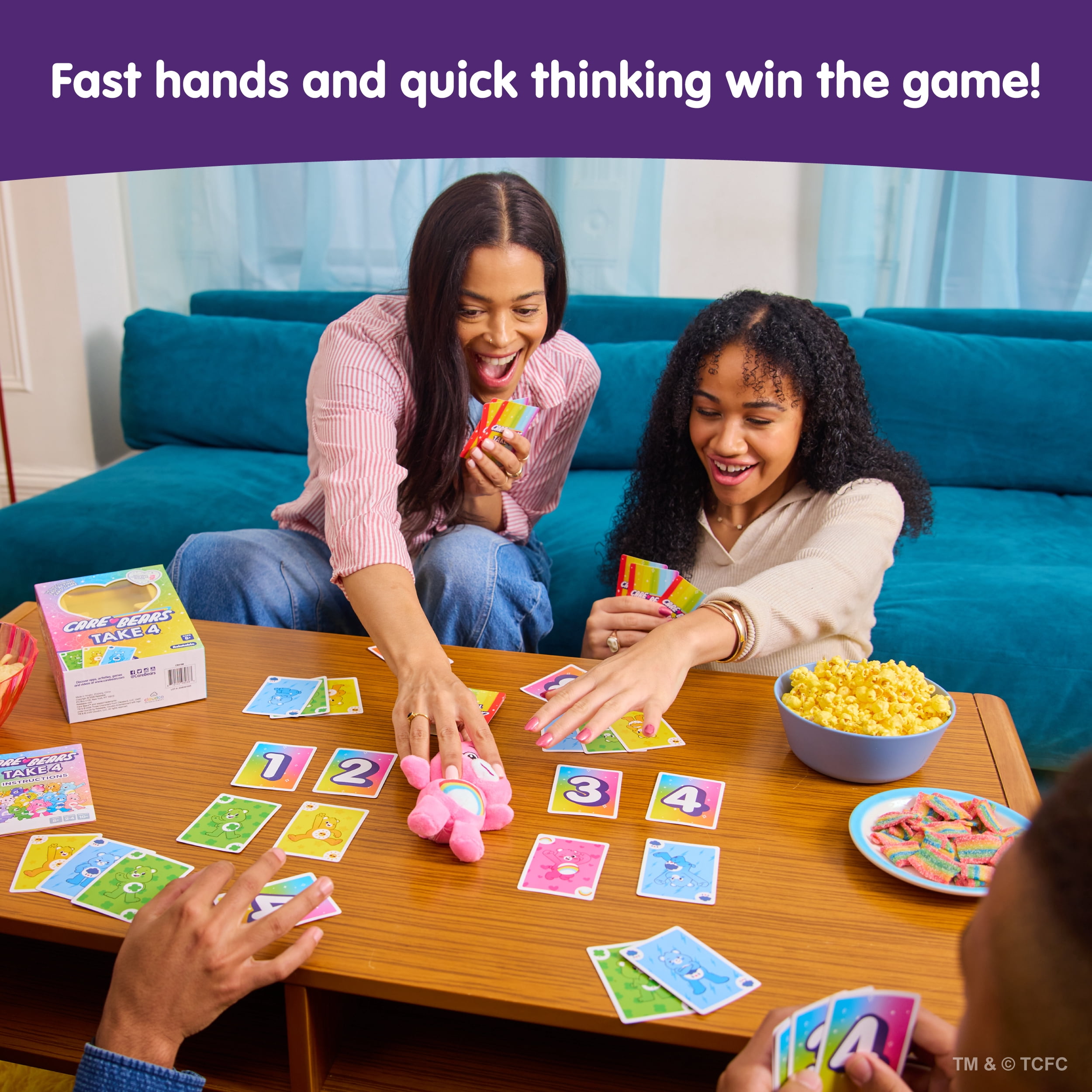 Care Bears™ Take 4 by Relatable, Card Game with Cheer Bear Plush for Ages 6+, Cute Gifts for Kids