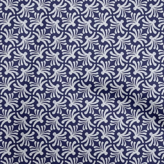 oneOone Viscose Chiffon Dark Blue Fabric Block Sewing Fabric By The Yard Printed Diy Clothing Sewing Supplies 42 Inch Wide-AG