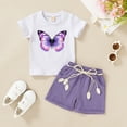 thumbnail image 3 of Younger Tree Baby Girl Summer Clothes Set Short Sleeve T-Shirt Shorts 2pcs Outfits for 6-12 Months, 3 of 7