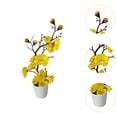 thumbnail image 6 of CarpNettore Branch Artificial Potted Flower Faux Potted Flowers for Bedroom Home Wedding Yellow, 6 of 9