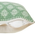 thumbnail image 5 of LR Home Flora Set of 2 Meadow Green/White Damask Cotton Adult Decorative Throw Pillow, 5 of 9