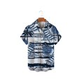thumbnail image 3 of Camisas Y Playeras Camisa corta de verano con bolsillo de seis botones para hombre, camisa informal con estampado 3D para hombre (W, XXL), 3 of 4