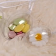 thumbnail image 4 of 5pcs Plastic Oval Egg Shape Hollow Ball Transparent Egg Candy Box Wedding Decor, 4 of 9