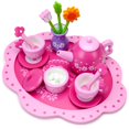 thumbnail image 2 of Brybelly TEAT-009 Ensemble de Thé aux Fleurs Roses pour Deux, 2 of 7