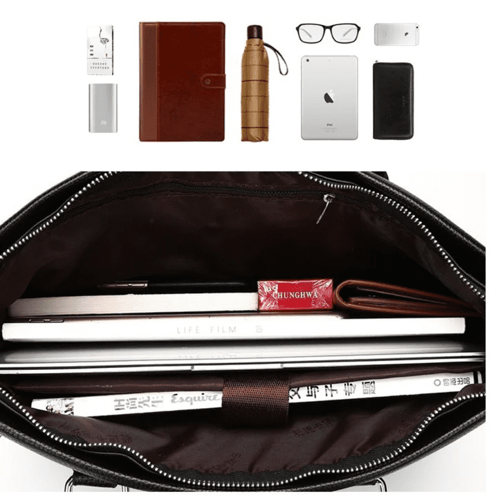 CHARGELLA 16 Inch Premium Laptop/Notebook Bag, Expandable Briefcase - Computer Bag for Men & Women, Laptop Shoulder Bag with USB Charging Port, Messenger Bag for Travel, Business, & School
