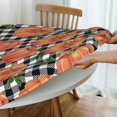 thumbnail image 5 of Autumn Pumpkins Checkerboard Tablecloth with Elastic Edge, Round Table Cloth Happy Thanksgiving Washable Reusable Table Cover for Kitchen Dining Party Picnic, Medium, 5 of 6