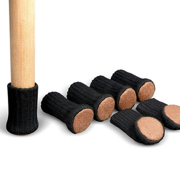 24 PCs Knitted Chair Leg Protectors for Hardwood Floors, Double