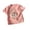 A Pink, variant on Girls Cat Print Lace Collar Bow Tie Short Sleeve Top Crew Neck Korean Style Casual Blouse Summer Cute Girls Shirt Light Blue 9 Years-10 Years