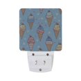 thumbnail image 2 of Ice Creams with Stars and Stripes LED Night Light with Smart Sensor Plug Into Wall Dusk to Dawn 2 packs, 2 of 7