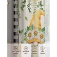 thumbnail image 6 of Sunflower Gnomes Sheer Curtains 72 Inch Length 2 Panels for Living Room, Spring Farmhouse Vintage Daisy Floral Leaf Voile Kitchen Curtain Set, Luxury Privacy Drapes Window Treatment for Bedroom, 6 of 7