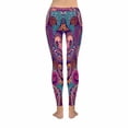 thumbnail image 4 of SUNENAT Multicolor Flowers Paisley Floral Indian Ethnic Women's Stretchy Capri Leggings Yoga Running Pant 3XL, 4 of 4