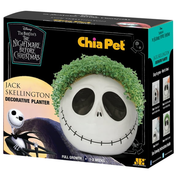 Chia Pet The Nightmare Before Christmas- Jack Skellington with Seed Pack, Decorative Pottery Planter, Easy to Do and Fun to Grow, Novelty Gift, Perfect for Any Occasion