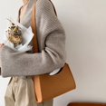 thumbnail image 3 of Women Felt Solid Color Handbag Female Casual Soft Small Zipper Messenger Bag, 3 of 10